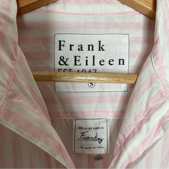 Frank & Eileen | Frank Pink/White Striped Button Down - Picture 7 of 13